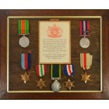 A set of six British medals of recognition of service in World War Two