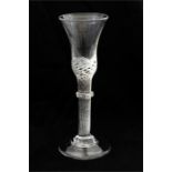 An 18th century air twist wine glass