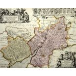 Jan Jansson map of Gloucestershire and Monmouthshire and another