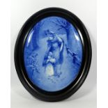 A Royal Doulton Blue Children plaque, signed P Curnock