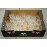 A mixed tray lot of cut glassware