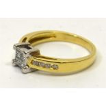 An 18ct gold diamond solitaire ring