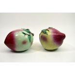 A pair of Chinese porcelain peaches