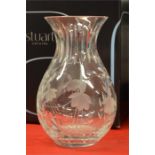 A Stuart Crystal 'Cascade' pattern Chloe vase