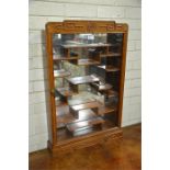 A Chinese hardwood wall mounted collectors cabinet