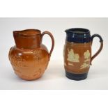 Two Doulton Lambeth stoneware tavern jugs