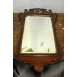 A George II style mahogany fretwork mirror