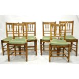 A set of six elm country chairs