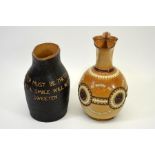 Two Doulton Lambeth stoneware motto jugs