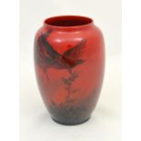 A Royal Doulton sung vase decorated with geese in flight,