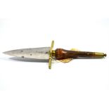 A late 18th/early 19th century English boar hunting plug bayonet with trowel shaped blade