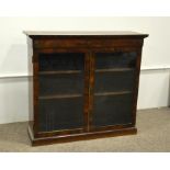 A William IV rosewood glazed bookcase