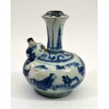 A Chinese Ming blue and white kendi