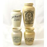 Four Scottish cream pots