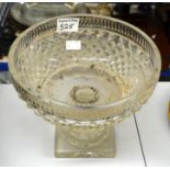 A Regency cut glass pedestal comport,