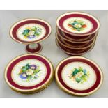 A painted porcelain dessert service