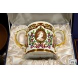 A Spode commemorative loving cup, Queen Mother 80th birthday