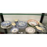 Tea ware including Aynsley, Wedgwood and Staffordshire etc. dinner plates, cups etc,