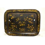 A Victorian papier mache tray