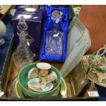 A mixed tray lot of ceramics, silver and glass