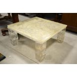 An Art Deco heavy plastic occasional table