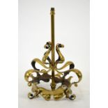 An Arts and Crafts brass pendant light fitting, circa 1900, in the style of the Birmingham Guild of