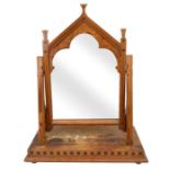 Charles Bevan (attributed), a Gothic Revival pine swing toilet mirror