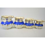 A graduated set of four Rockingham jugs, pattern 61 2