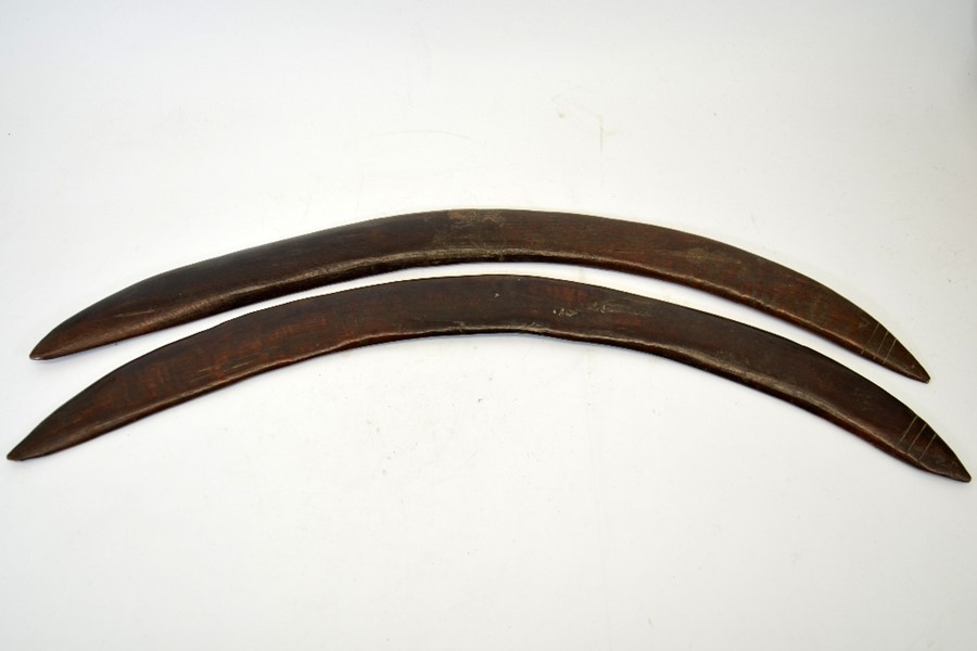 Two 19th century Australian Aboriginal boomerangs - Image 4 of 7