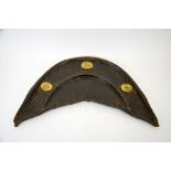 Duke of Devonshire leather and brass saddle plaque