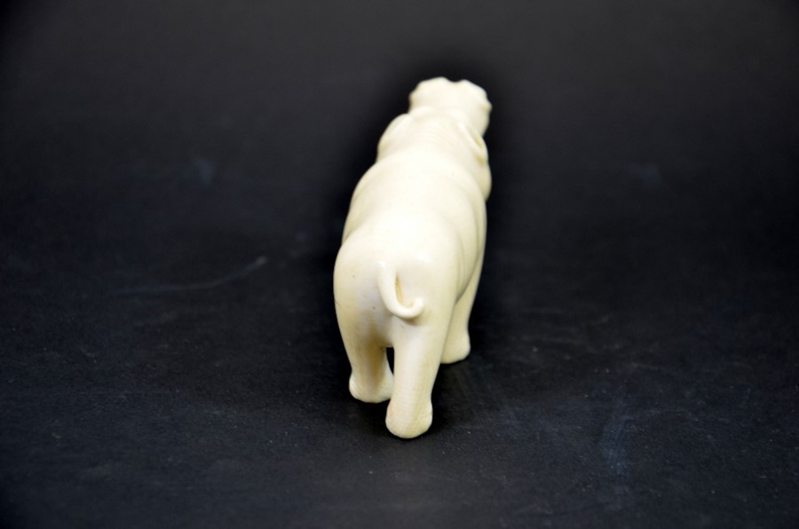 λ A 19th century African carved ivory figure of a hippo - Image 4 of 5