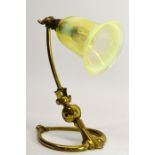 W A S Benson, an Arts and Crafts brass table lamp, model 1246