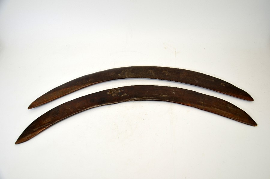 Two 19th century Australian Aboriginal boomerangs