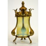 James Powell and Sons, an Arts and Crafts brass pendant light fitting