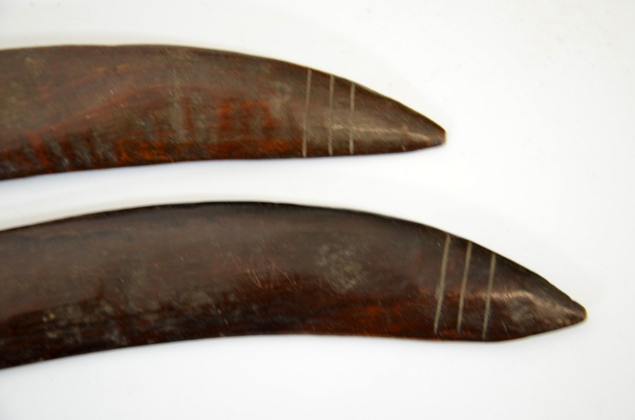 Two 19th century Australian Aboriginal boomerangs - Image 5 of 7