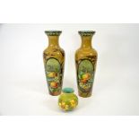 Mary Arding and Josephine Dutnall for Doulton Lambeth, a pair of Faience vases and another