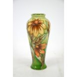 A Moorcroft Collectors Club vase decorated in the Rudbeckia pattern trial version