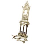 A Victorian cast iron hall stand