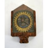 A 19th century or earlier processional staff head, set with a badge of St John