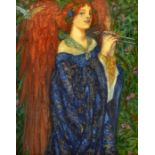 Attributed to Elizabeth Eleanor (Lizzie) Siddal (1829-1862), Angel Playing the Pipes