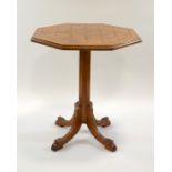 A Gothic Revival oak occasional table, in the style of A W N Pugin