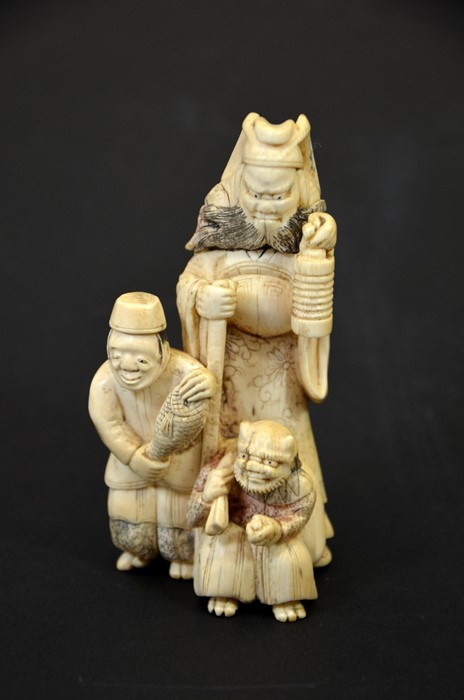 λ A 19th century Japanese carved ivory okimono