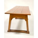 Ambrose Heal for Heal and Sons, an Arts and Crafts oak Letchworth refectory table