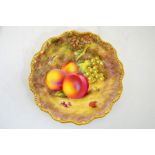 A Royal Worcester fruit painted plate, 1956