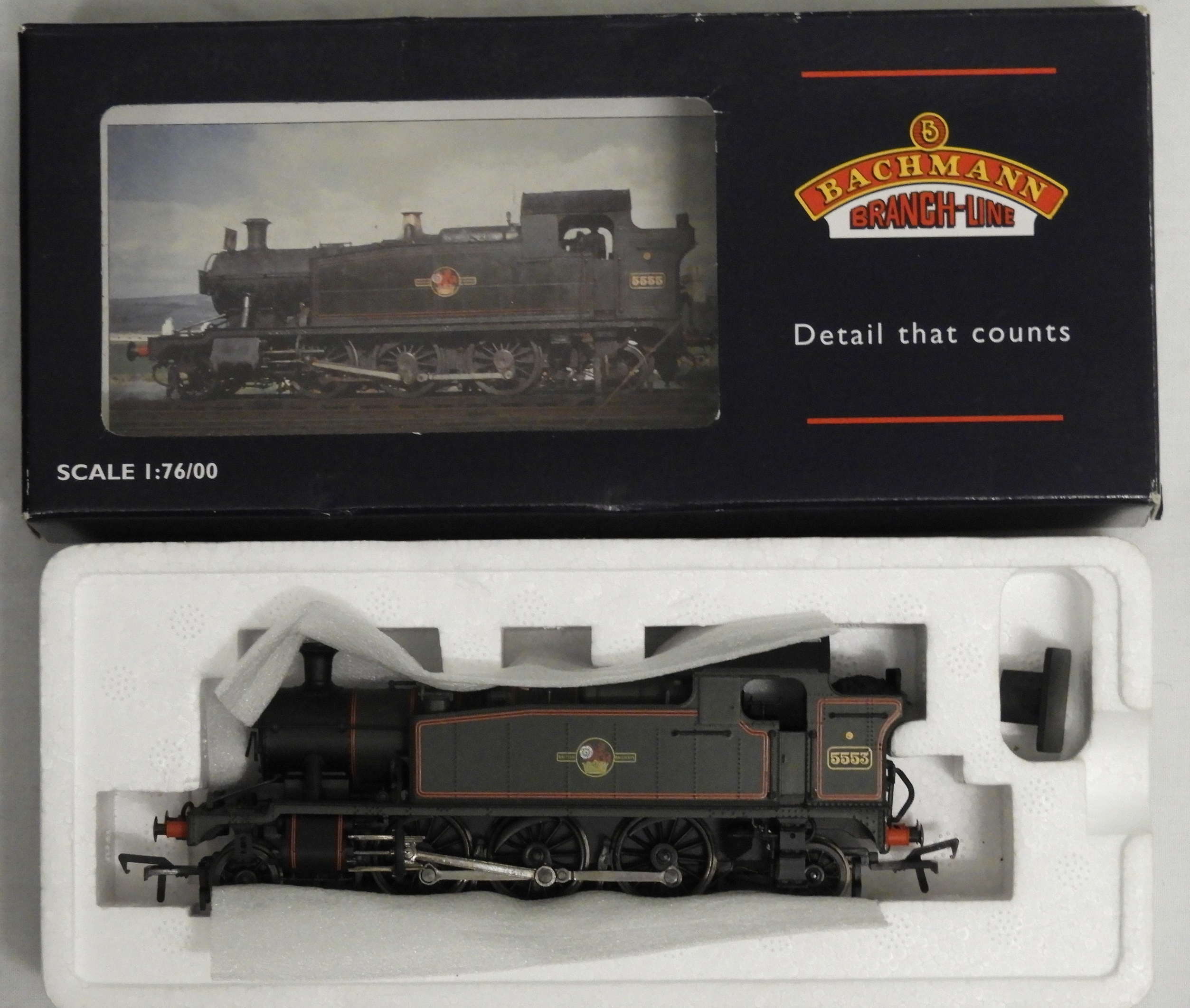 BACHMANN OO 32-135Z 4575 TANK LOCO 5553 BR LINED GREEN L/CREST