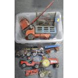 BOX OF LARGE TINPLATE TOYS