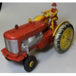 BATTERY OPERATED PLASTIC & TIN PLATE TRACTOR