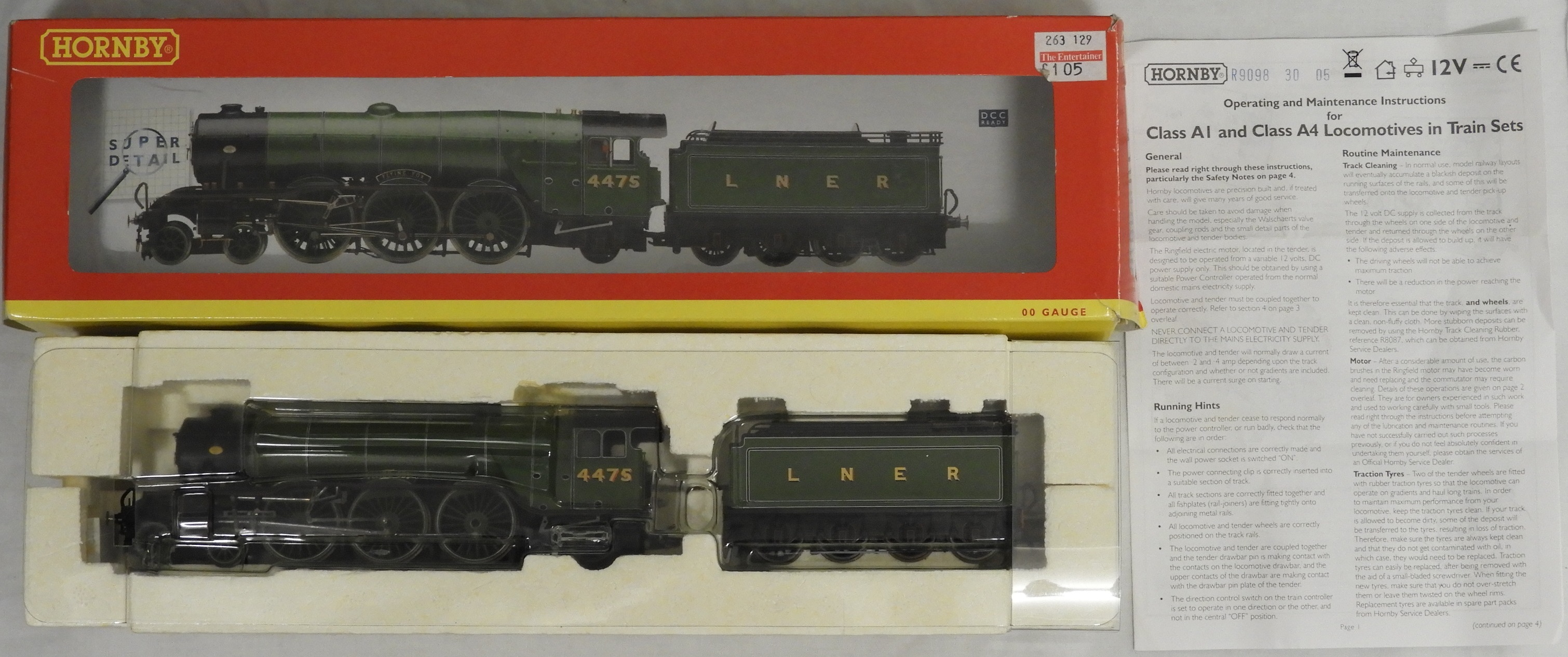 HORNBY OO R2549 4-6-2 LNER CLASS A1 LOCOMOTIVE FLYING FOX & TENDER