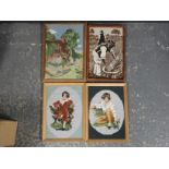 4 SMALL TAPESTRY PICTURES