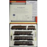 HORNBY OO TRAIN PACK - R2199M LMS CORONATION LOCOMOTIVE, 2 LMS COMPOSITE & 1 BRAKE COACHES - LTD